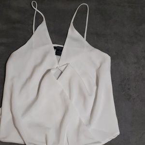 NWOT Friday Sheer Top with slit